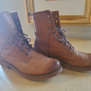 Frye Brown Veronica Combat Boots